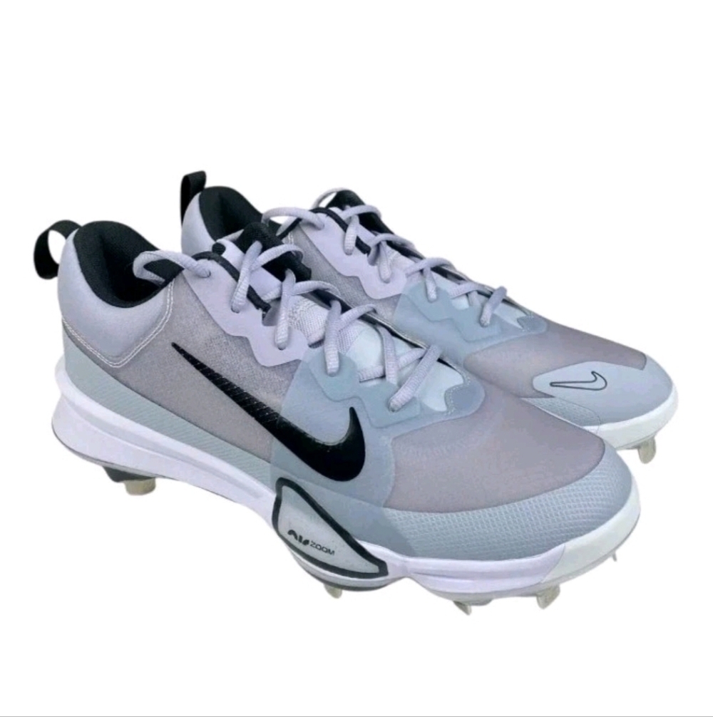 Nike FB2907 002 Force Zoom Trout 9 Pro Metal Baseball Cleats Pewter Black US 13